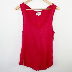 Feel The Piece Terre Jacobs Red Scoop Neck Tank Top Womens Size Medium/Large M/L